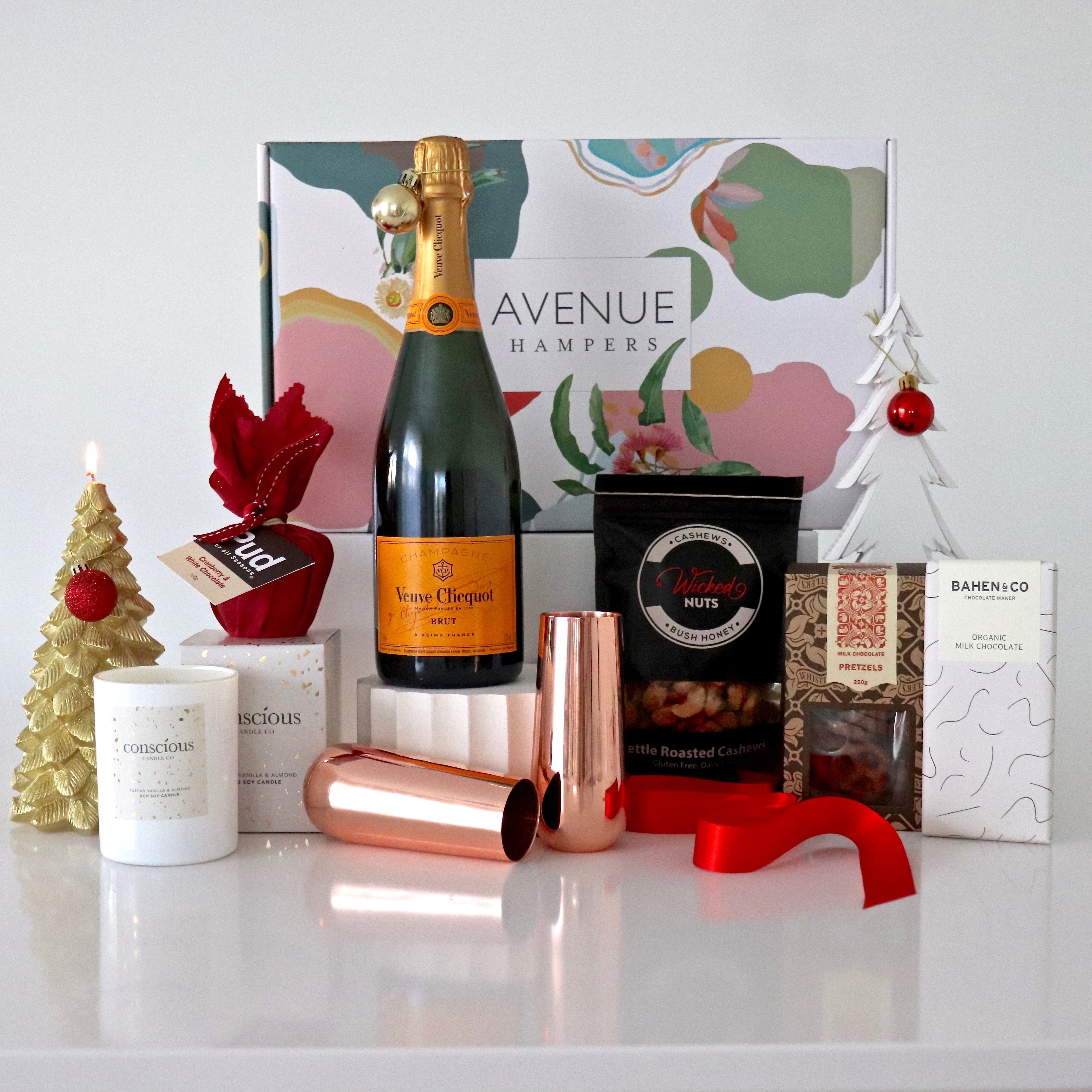 Christmas Veuve Gold Hamper & Gift Baskets Same Day Delivery Perth