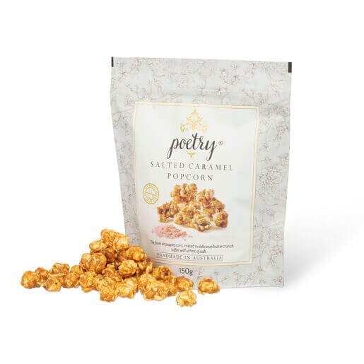 Large bag of Salted Caramel Popcorn by Poetry 150g