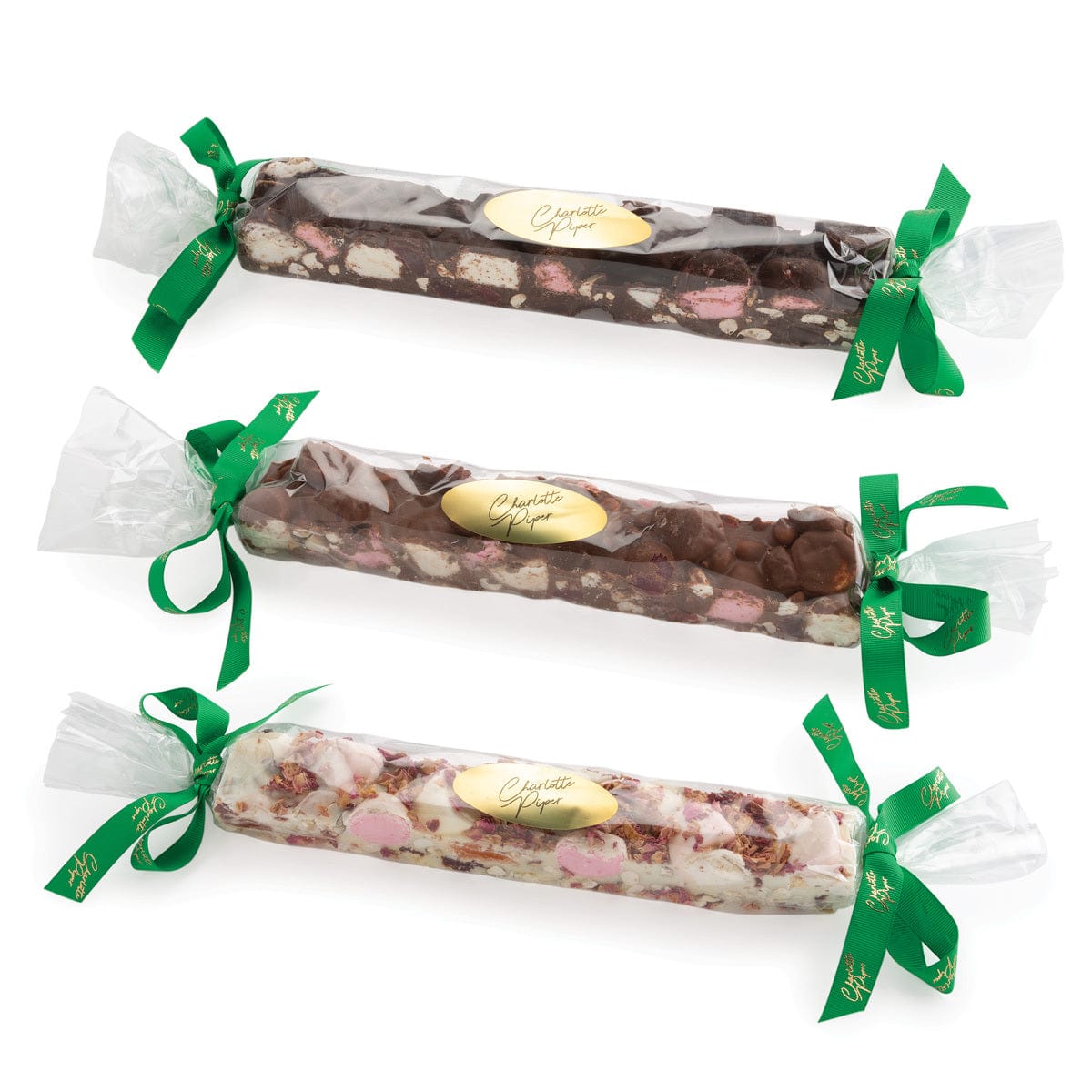 Large Charlotte Piper Rocky Road Bar with Ribbon 300g