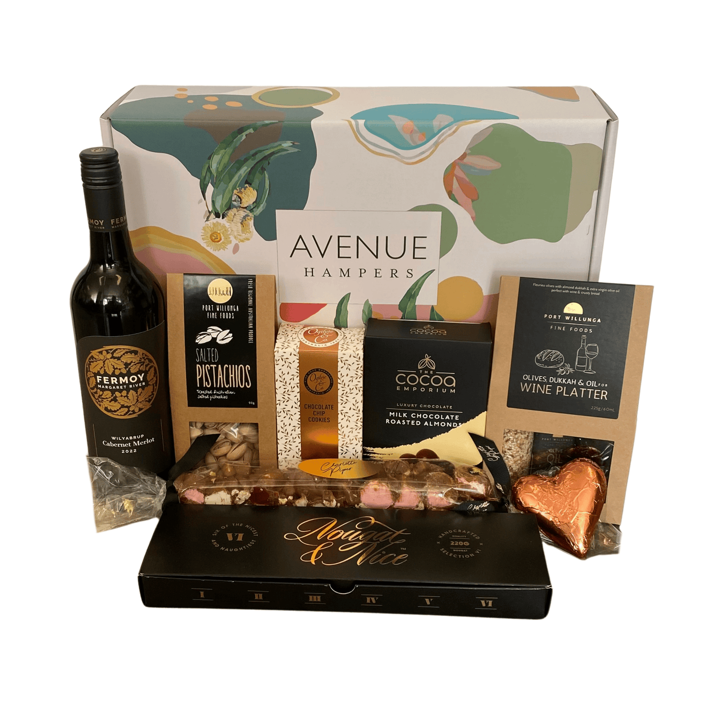 Valentine's Wine & Gourmet Treats Hamper & Gift Baskets | Same Day ...