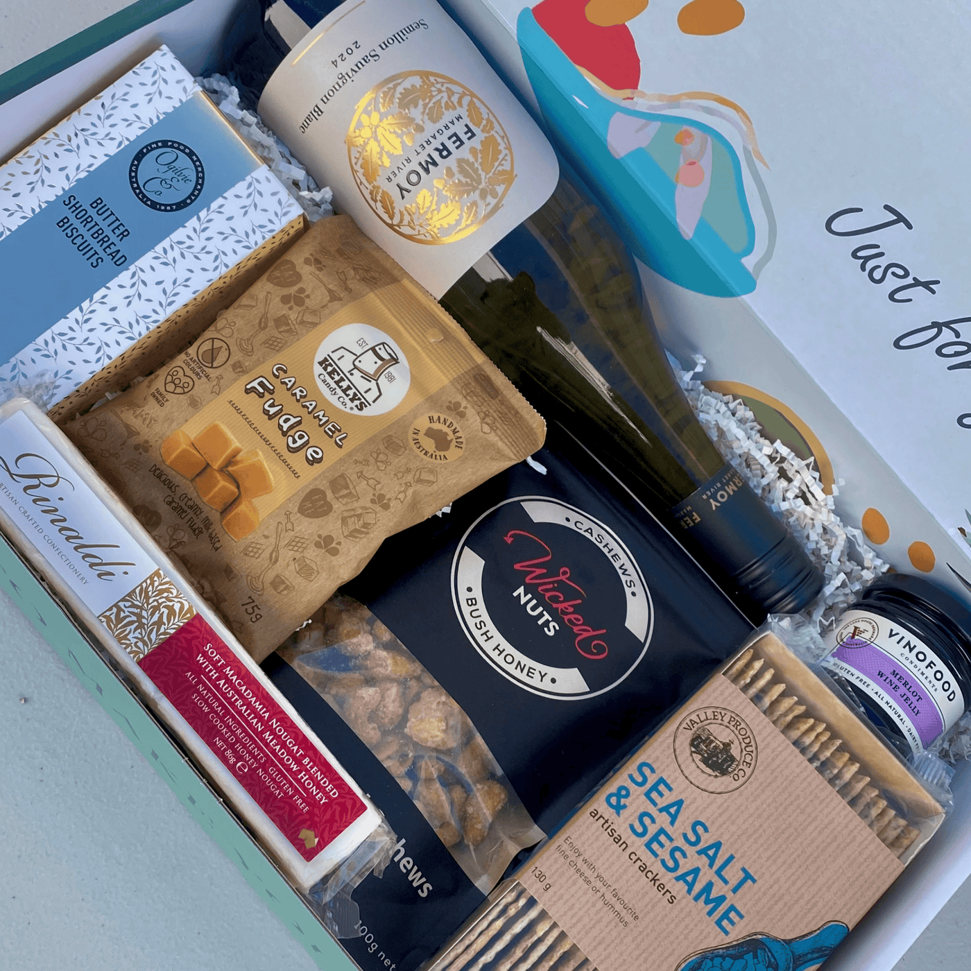 White, Sweet and Savoury Hamper & Gift Baskets | Same Day Delivery Perth