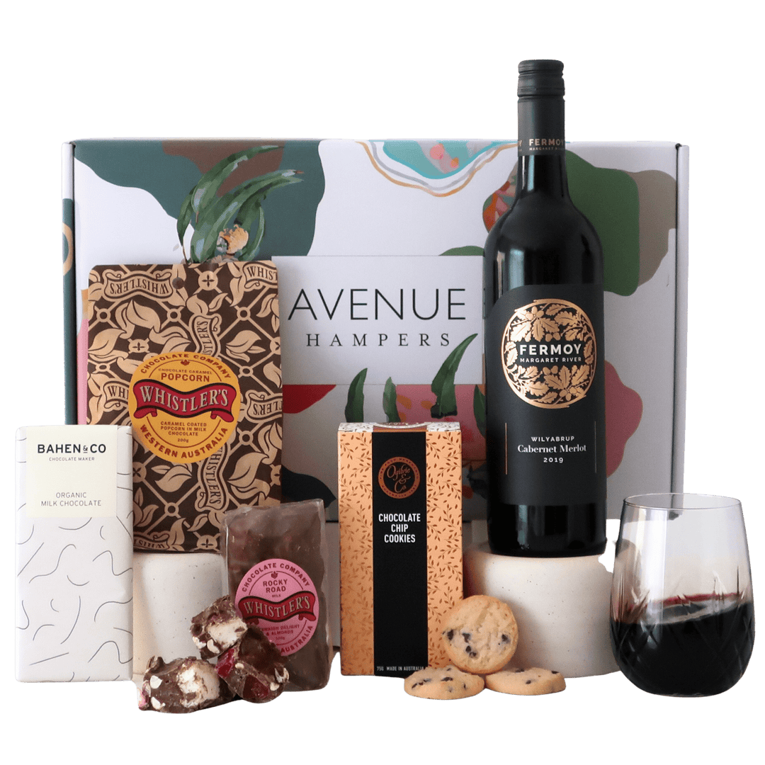 Wine Chocolate Gift Hamper Gift Baskets Same Day Delivery Perth